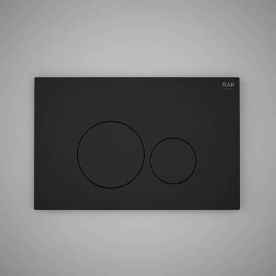 RAK Round Dual Flush Plate - Matt Black